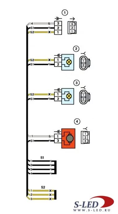 Приора задний фонарь схема подключения Схема лада приора - КарЛайн.ру