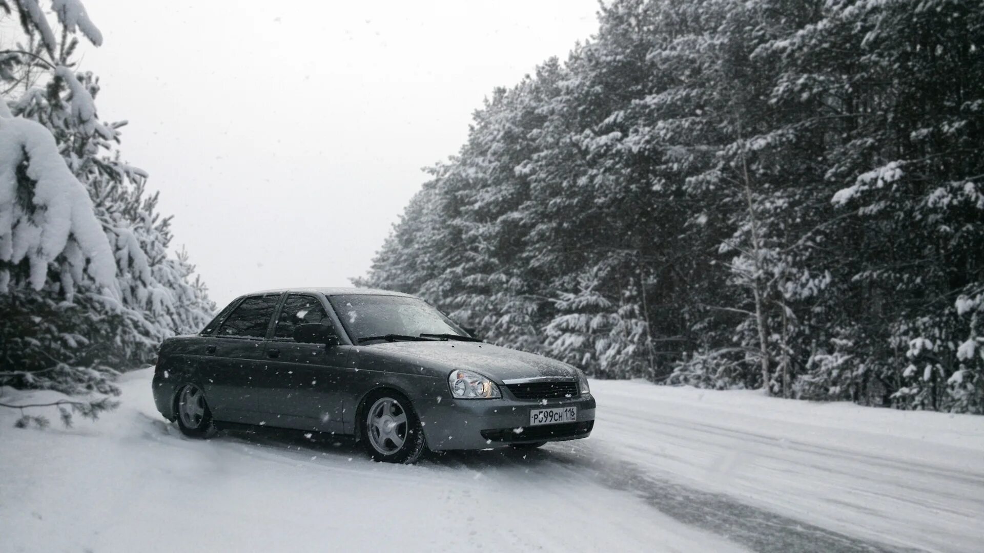 Приора зимой фото Lada Приора седан 1.6 бензиновый 2009 Bruno на DRIVE2