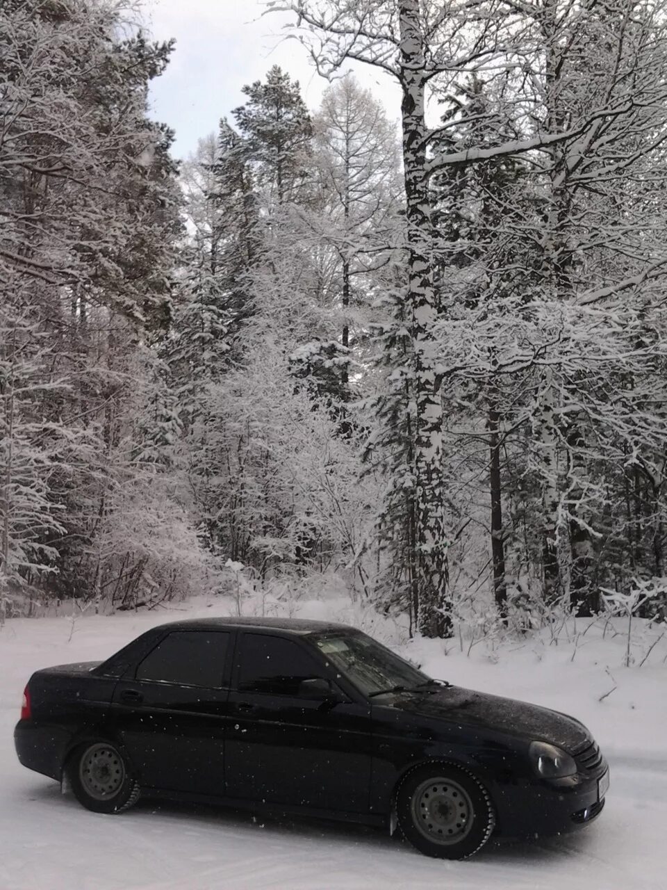 Приора зимой фото Зимние фотки - Lada Приора седан, 1,6 л, 2011 года фотография DRIVE2