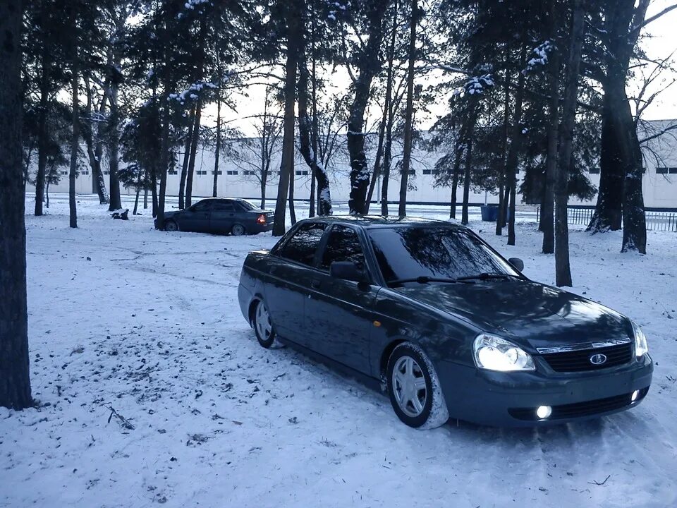 Приора зимой фото пару зимних фоток - Lada Приора седан, 1,6 л, 2009 года фотография DRIVE2