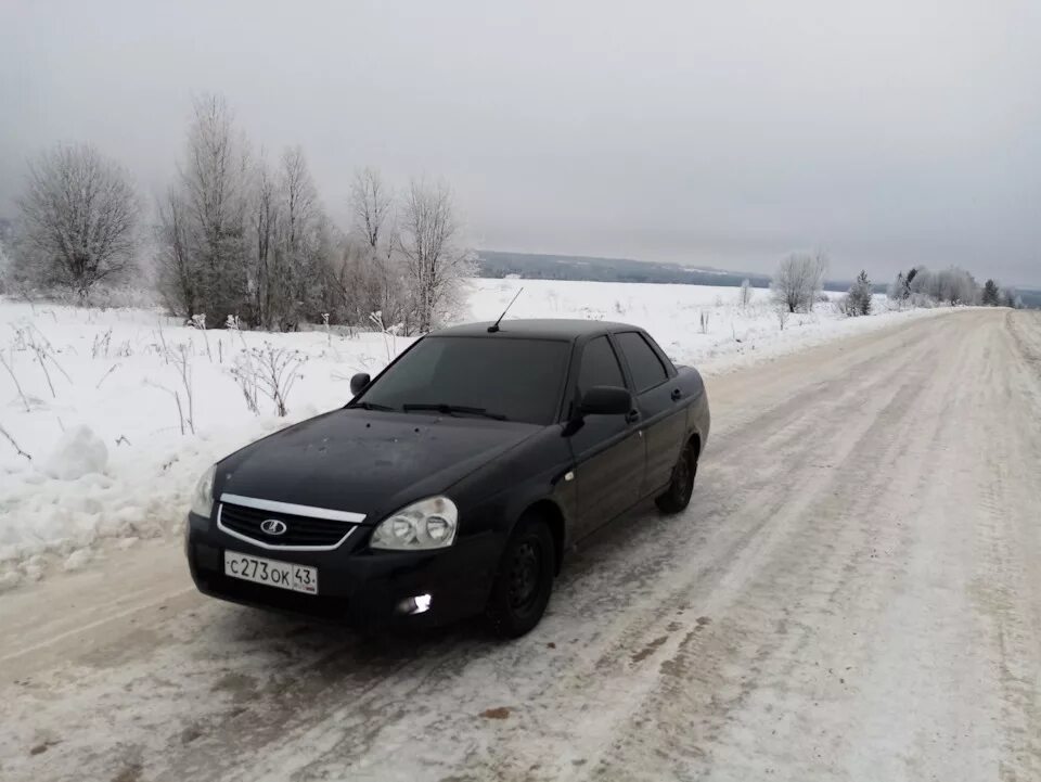 Приора зимой фото Немного зимних фото ☺ - Lada Приора седан, 1,6 л, 2013 года фотография DRIVE2