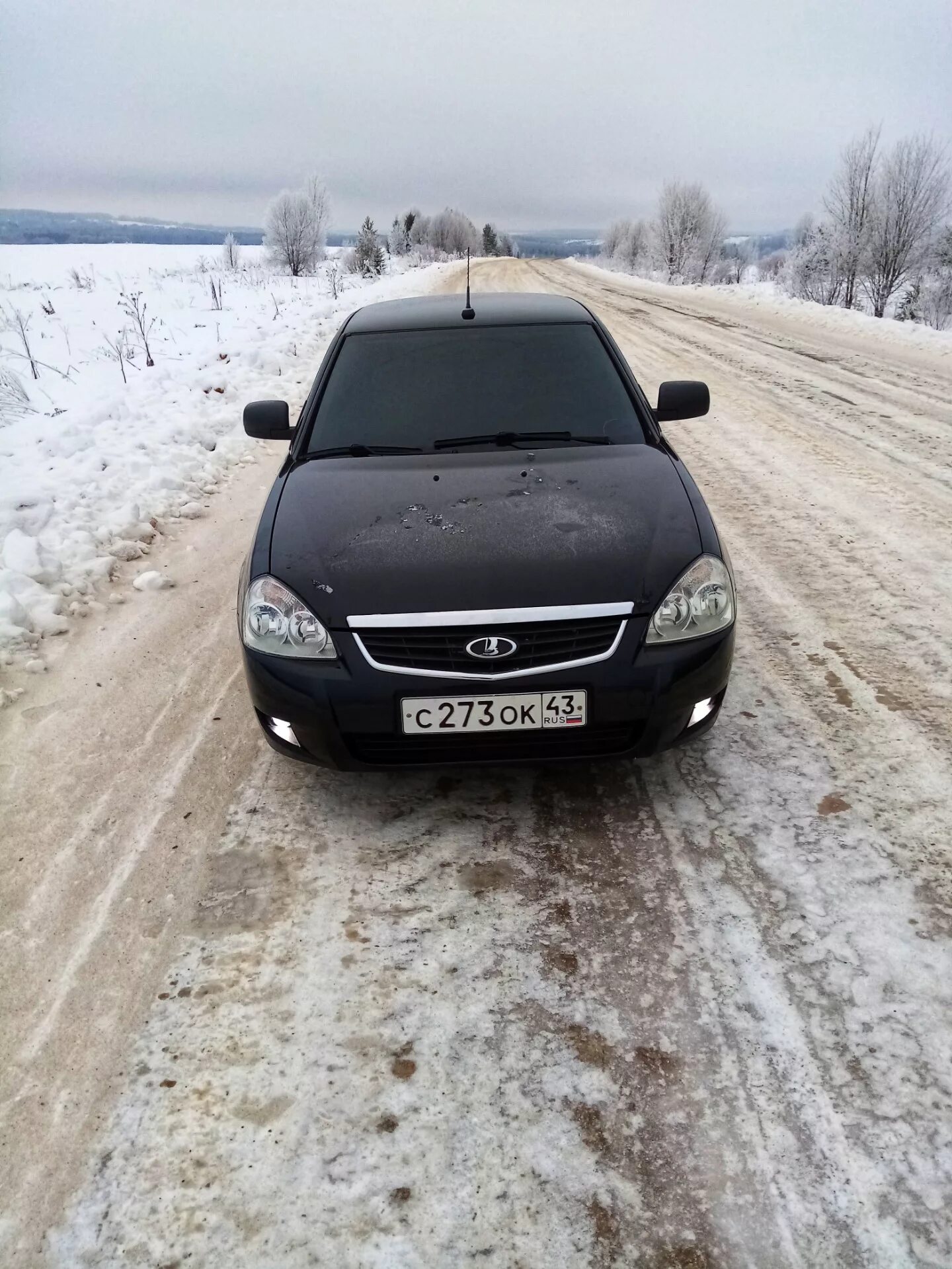 Приора зимой фото Немного зимних фото ☺ - Lada Приора седан, 1,6 л, 2013 года фотография DRIVE2