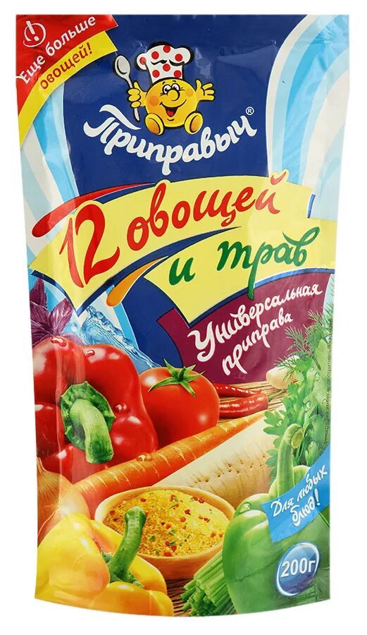 Приправа 12 овощей фото Приправа Приправыч Универсальная 12 овощей и трав, 200 гр. "М" Заказ передач Уна