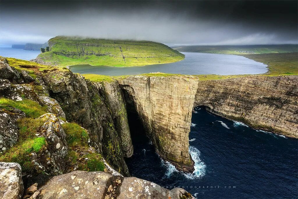 Природа дании фото Sørvágsvatn Faroe islands, Island, Best landscape photography