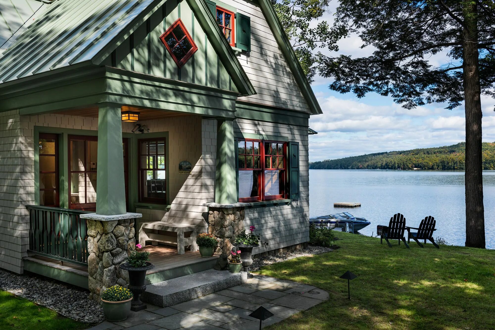 Природа домашние фото Lakeside Maine Cottage TMS Architects Maine cottage, Lakeside cottage, Small lak