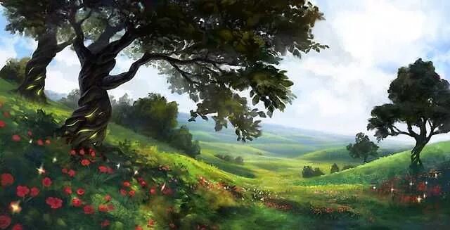 Природа фото для рисования Fantasy art collection Fantasy landscape, Fantasy art landscapes, Fantasy fields