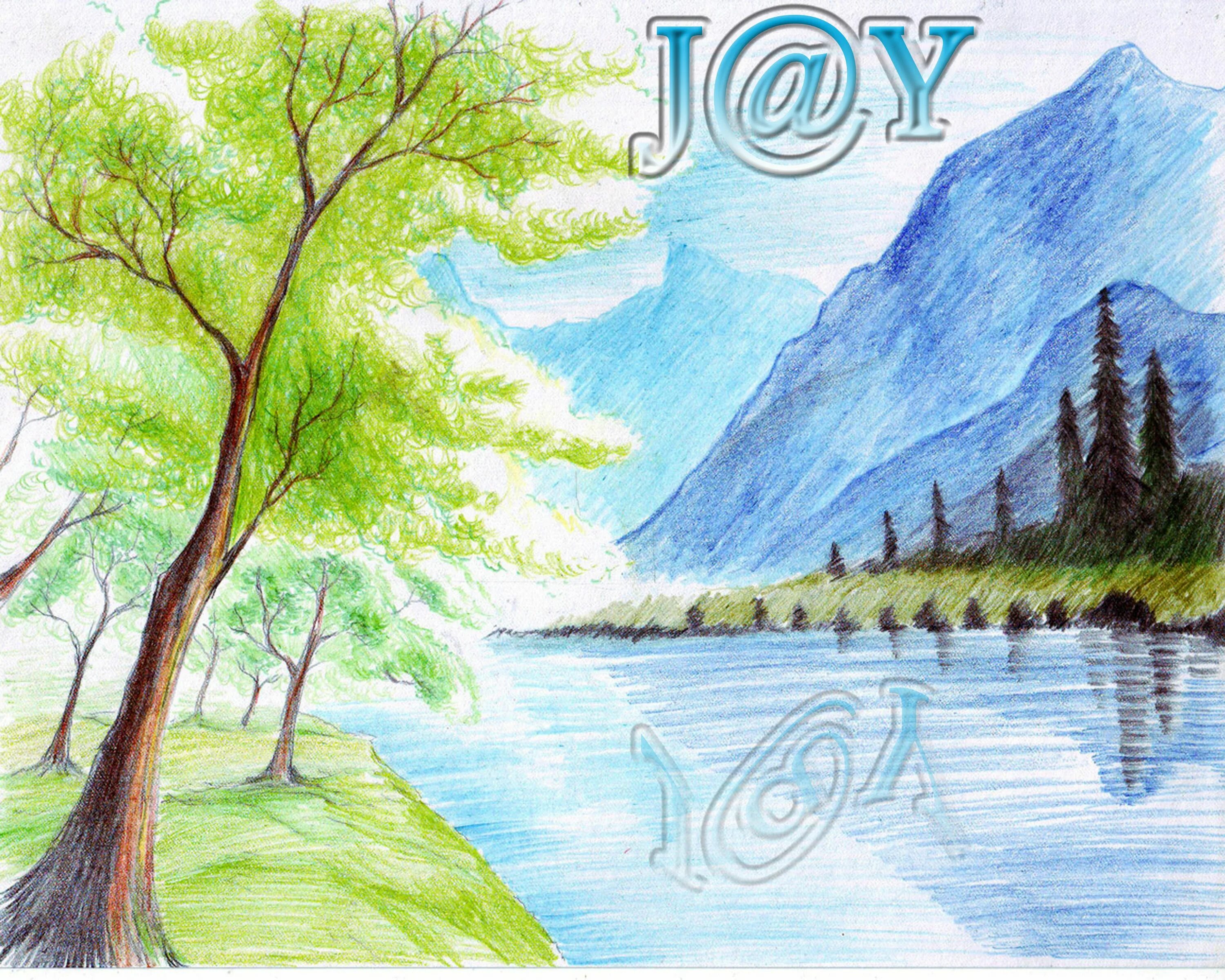 Природа фото рисовать Pin by JAY on J@Y Landscape drawings, Drawing scenery, Landscape drawing easy