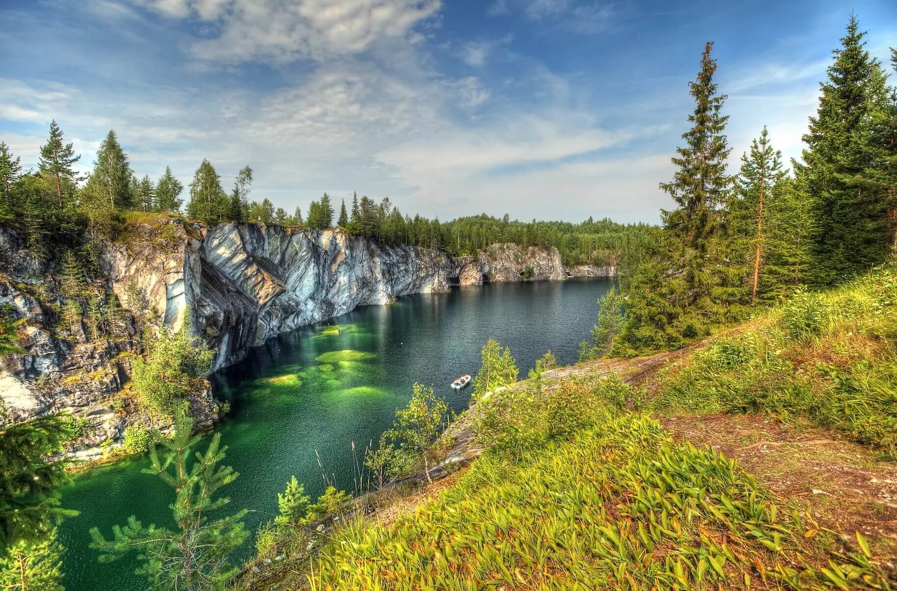 Природа карелии фото самые красивые места Квадро-мото тур "Рускеальские водопады"