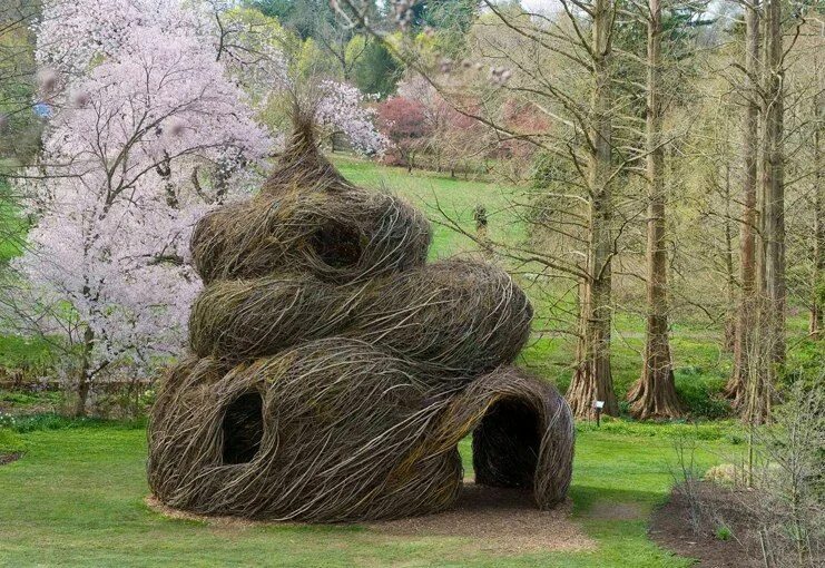 Природа предмета современный дизайн и традиции Patrick Dougherty Land art, Nature art, Installation art