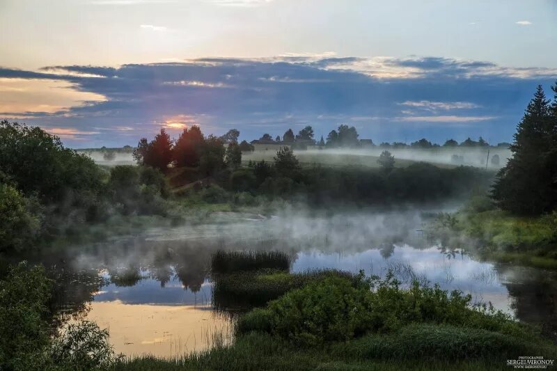 Природа вологодской области фото река Вага, рассвет Сергей Миронов Фотография #136497 :: INSPIDER