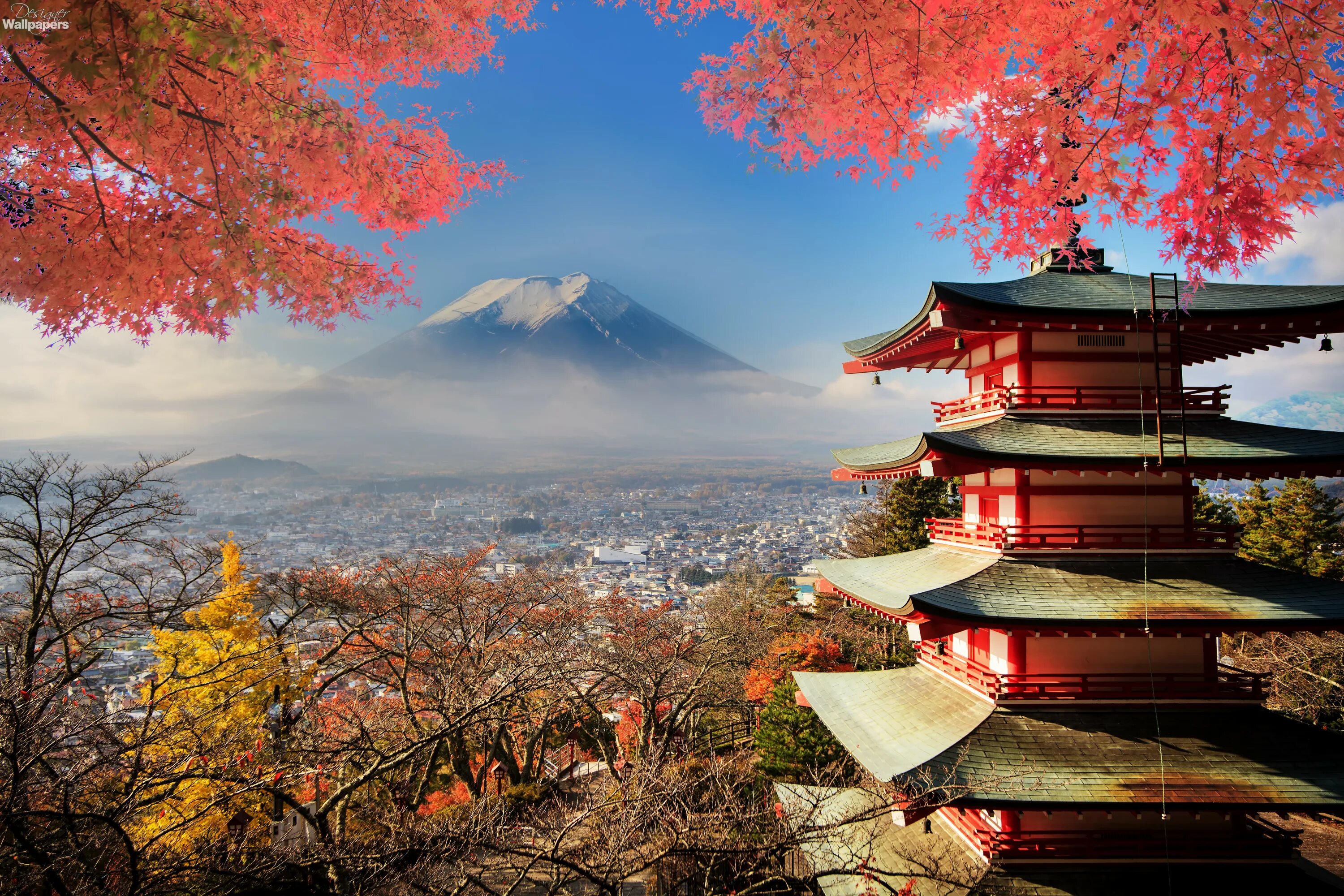 Природа японии фото Mt. Fuji with fall colours - Tokyo - Cities - Categories - Canvas Prints Wonder 