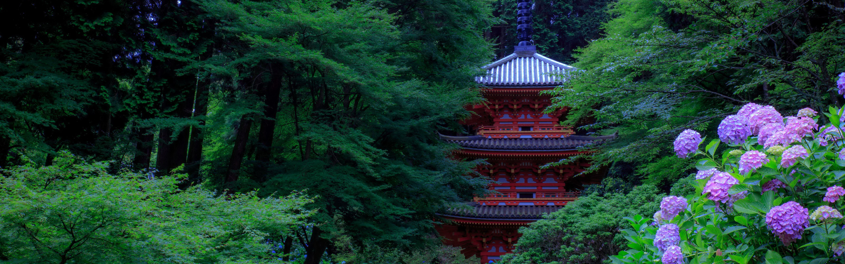 Природа японии фото Download wallpaper greens, trees, flowers, Park, Japan, pagoda, Kyoto, the bushe