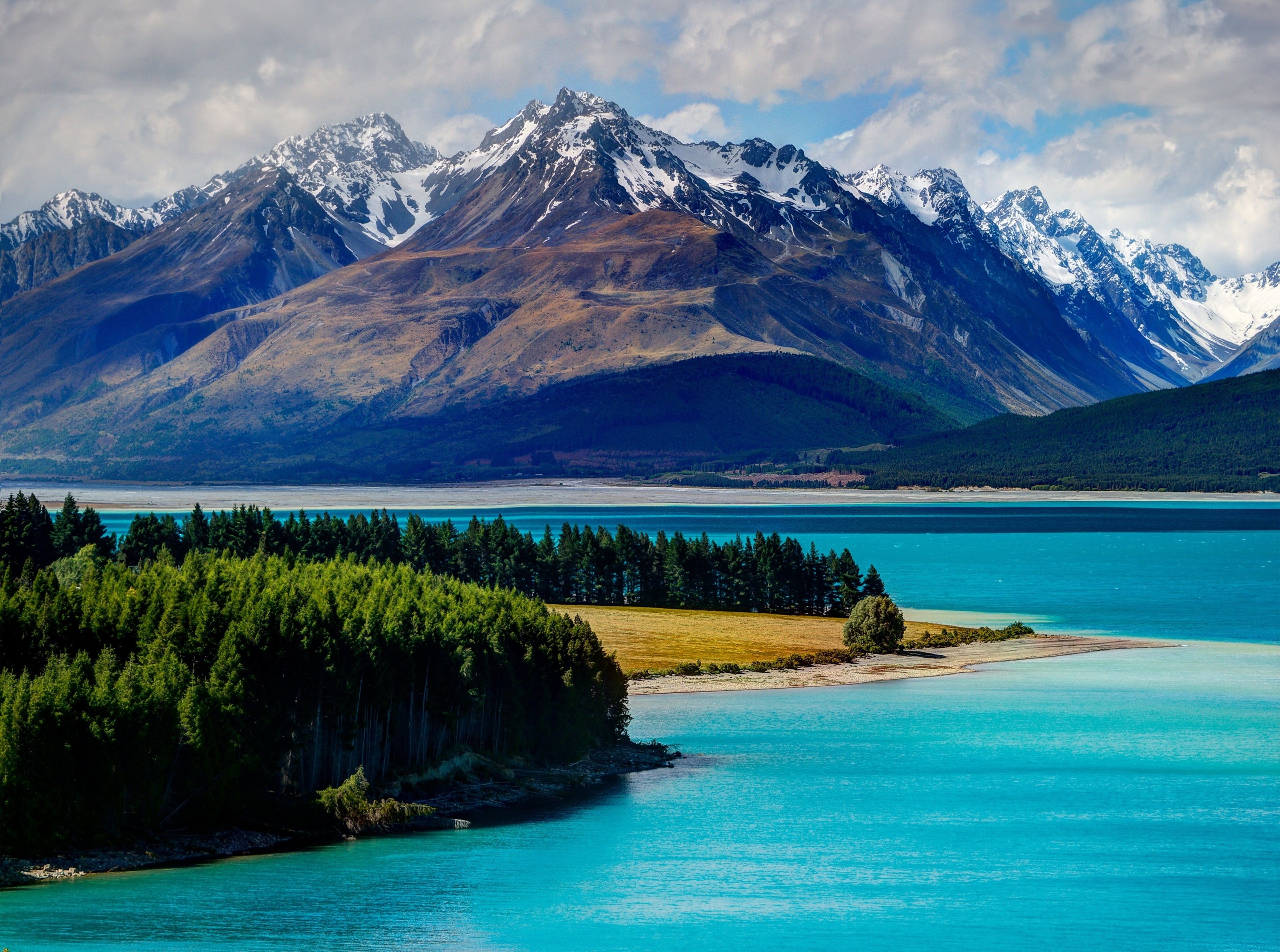 Природа зеландии фото 3840x2856 lake tekapo 4k desktop best wallpaper Lake tekapo, New zealand mountai