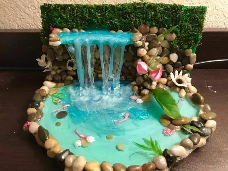 Природная поделка своими руками фото Mini Fairy garden pond Etsy Fairy garden crafts, Fairy garden diy, Fairy garden 