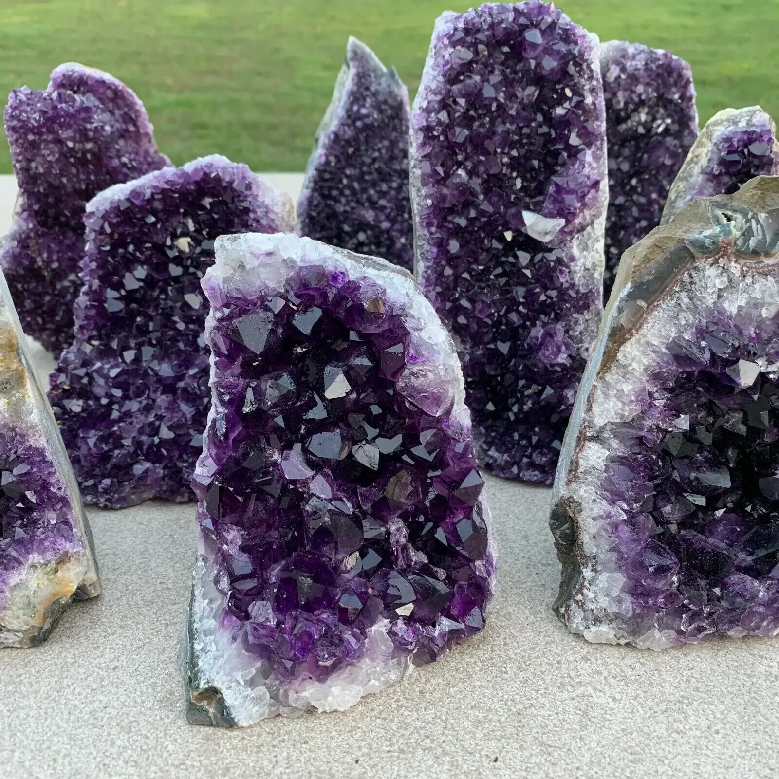 Природный аметист фото HOT!!!Natural Amethyst Geode Quartz Cluster Crystal Specimen Energy Healing - bu