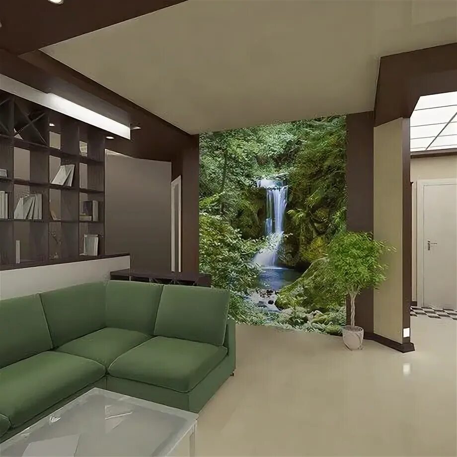 Природный интерьер в квартире Secret Waterfall Eco interior design, Wall murals, Game room decor