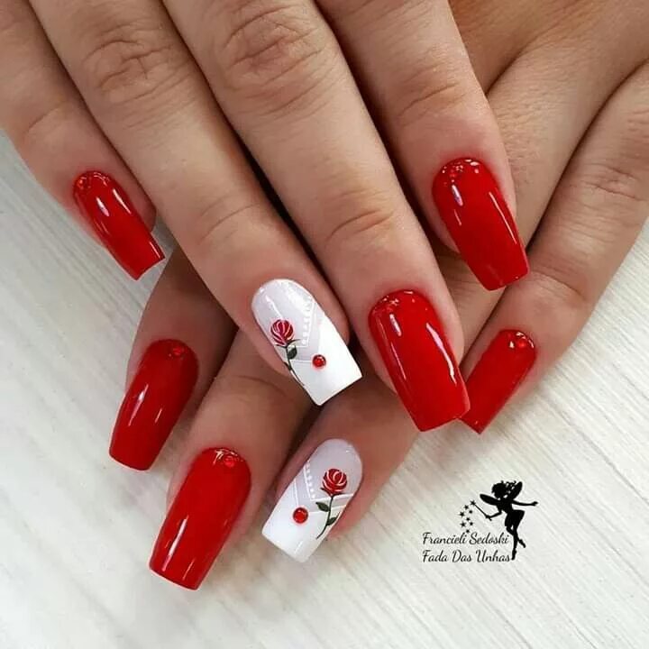 Приснился красный маникюр Pin de Yenni Medellin em uñas Modelos de unhas decoradas, Unhas decoradas, Unhas