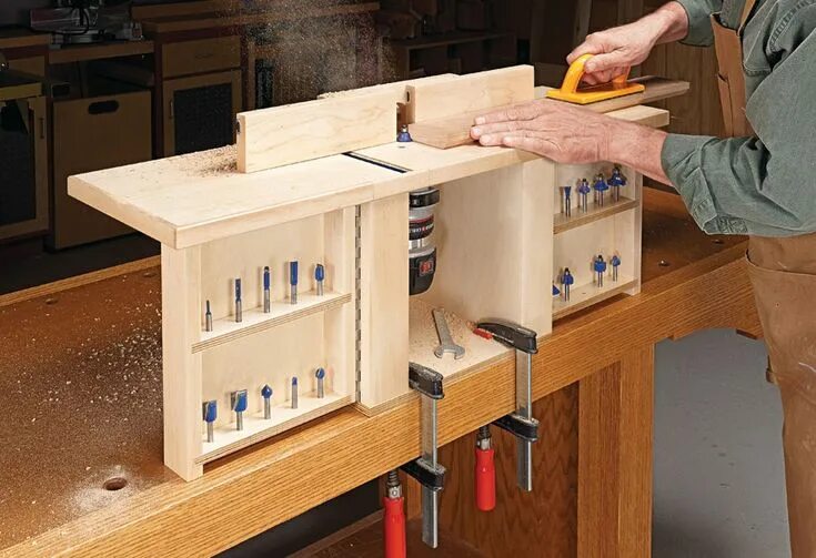 Приспособления своими руками в домашних условиях Compact Router Table Woodworking Project Woodsmith Plans Router table, Router ta