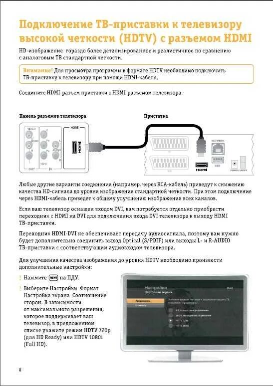 Приставка билайн подключение к телевизору Инструкция тв приставки tv