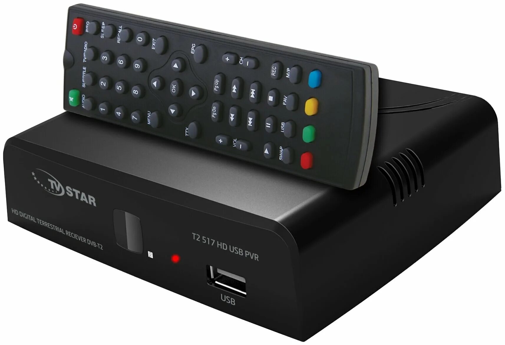 Приставка для телевизора фото ТВ-тюнер TV Star T2 517 HD USB PVR - купить в интернет-магазине по низкой цене н