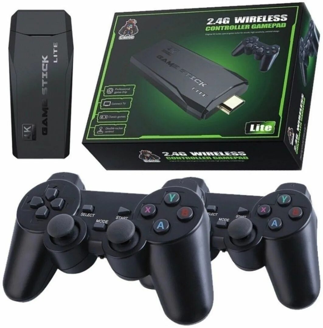 Приставка game stick 4k как подключить Игровая ТВ приставка Game Stick Lite 64GB, 10000 ретро игр. - купить с доставкой