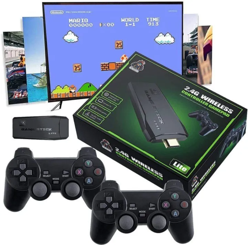 Приставка game stick 4k как подключить Игровая приставка для телевизора 10000 игр. 64Гб, Game Stick,4K, 2,4 ГГц. - купи