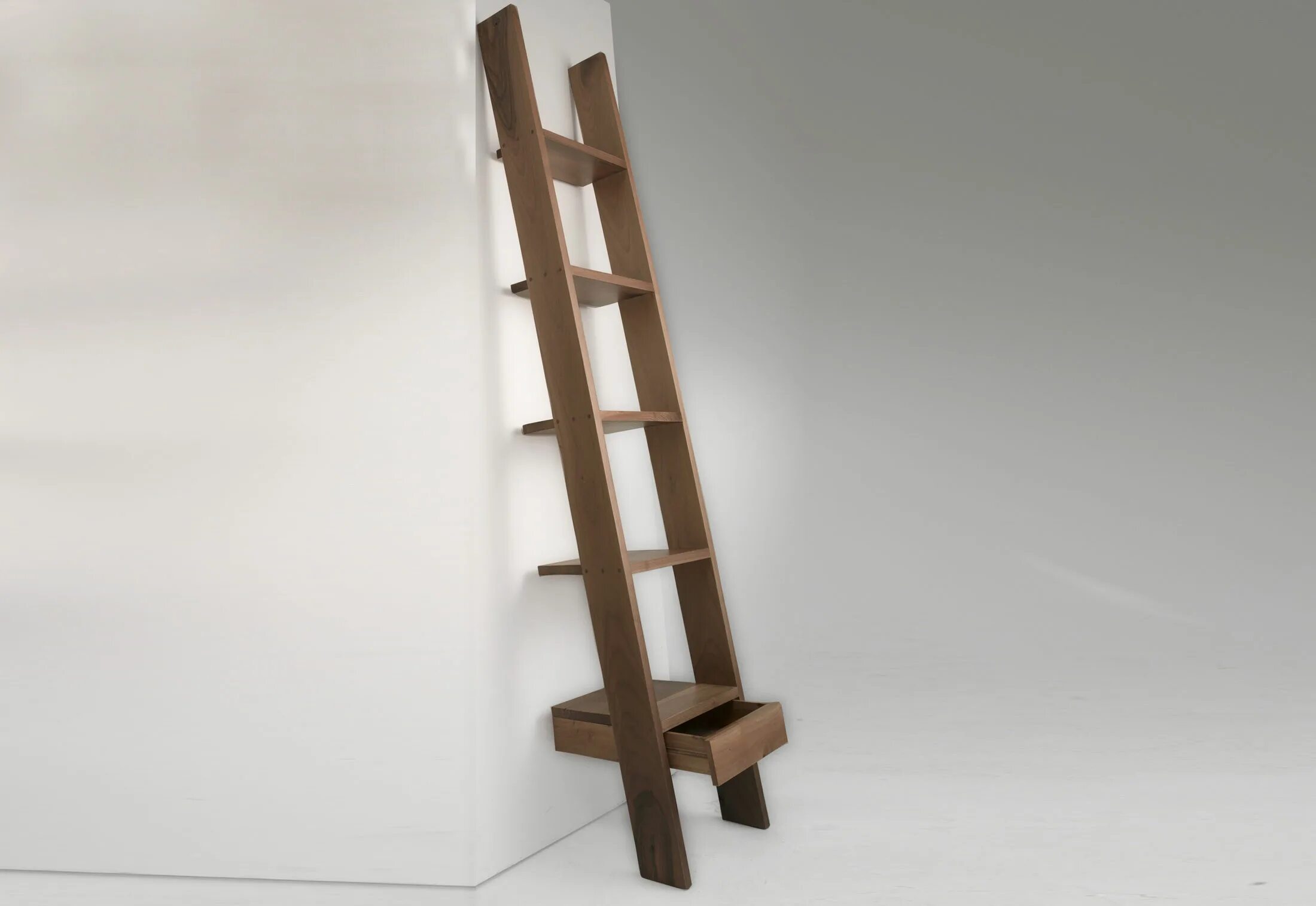 Приставная деревянная лестница фото Ladder Bookcase by Autoban STYLEPARK