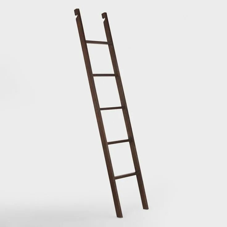 Приставная лестница фото Espresso Augustus Bookshelf Ladder: Brown - Wood by World Market Ladder bookshel