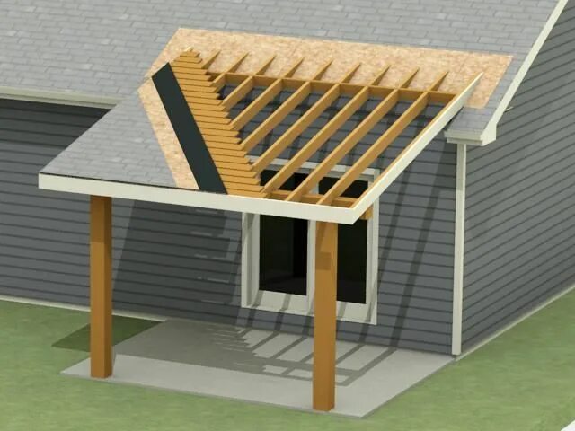 Пристроить крышу фото VIDEO - Design and construction of a patio roof addition in Bozeman, MT Patio de