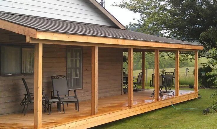 Пристроить веранду к дому варианты цены Deck and Cover Patio roof, Covered patio design, Building a porch