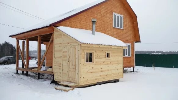 Пристрой бани к дому варианты Купить каркасный дом в Кирове можно в "Альфа доме"