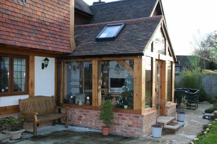 Пристрой к дому бюджетный варианты Oak Framed Conservatories & Garden Rooms Garden room extensions, Garage guest ho