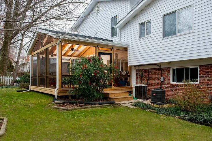 Пристрой к дому дизайн Addition and Screened Porch in Fairfax Screened porch, Screened porch designs, P