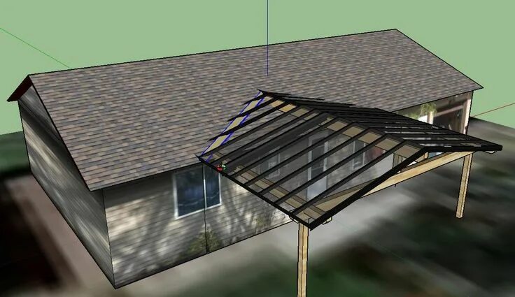 Пристрой к дому варианты крыши Is it code-compliant to attach a patio to the roof like this? Porch roof design,