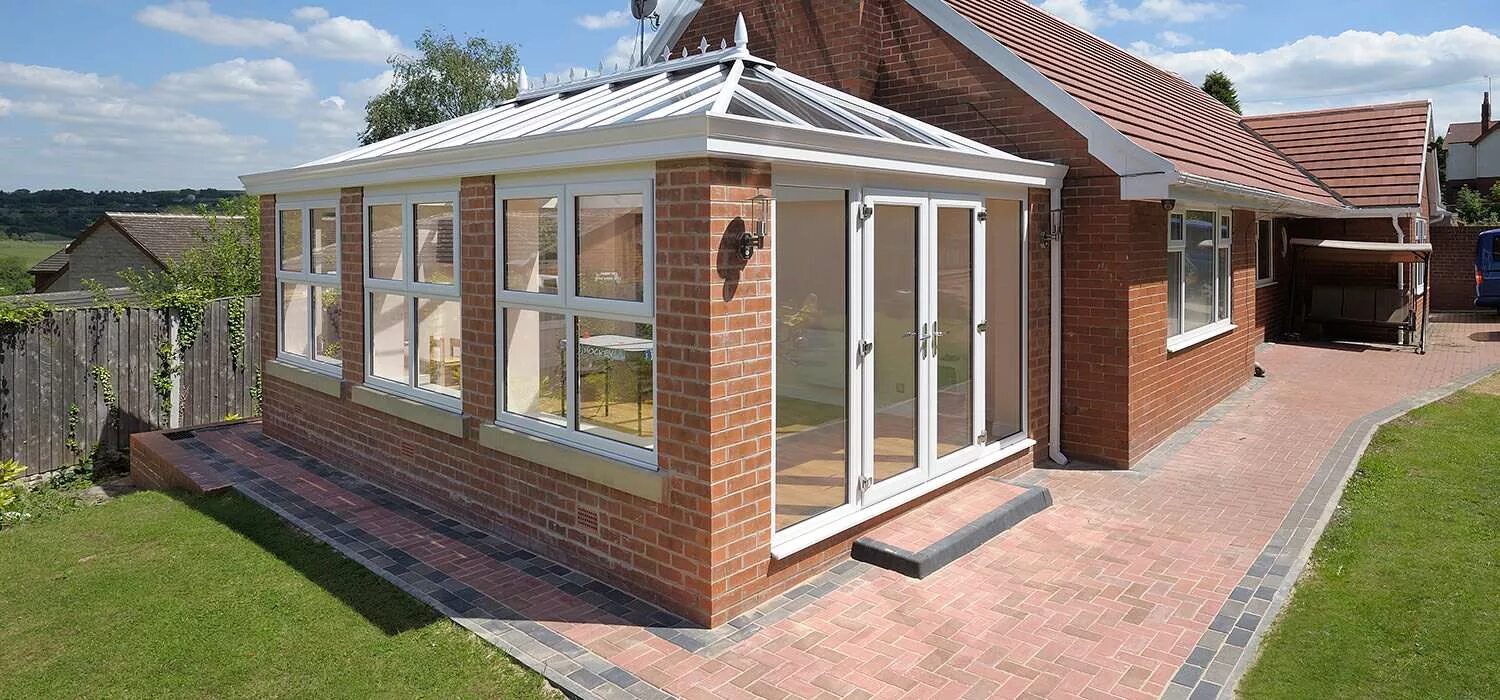 Пристрой к кирпичному дому варианты Conservatories MGP Windows and Doors - Cardiff