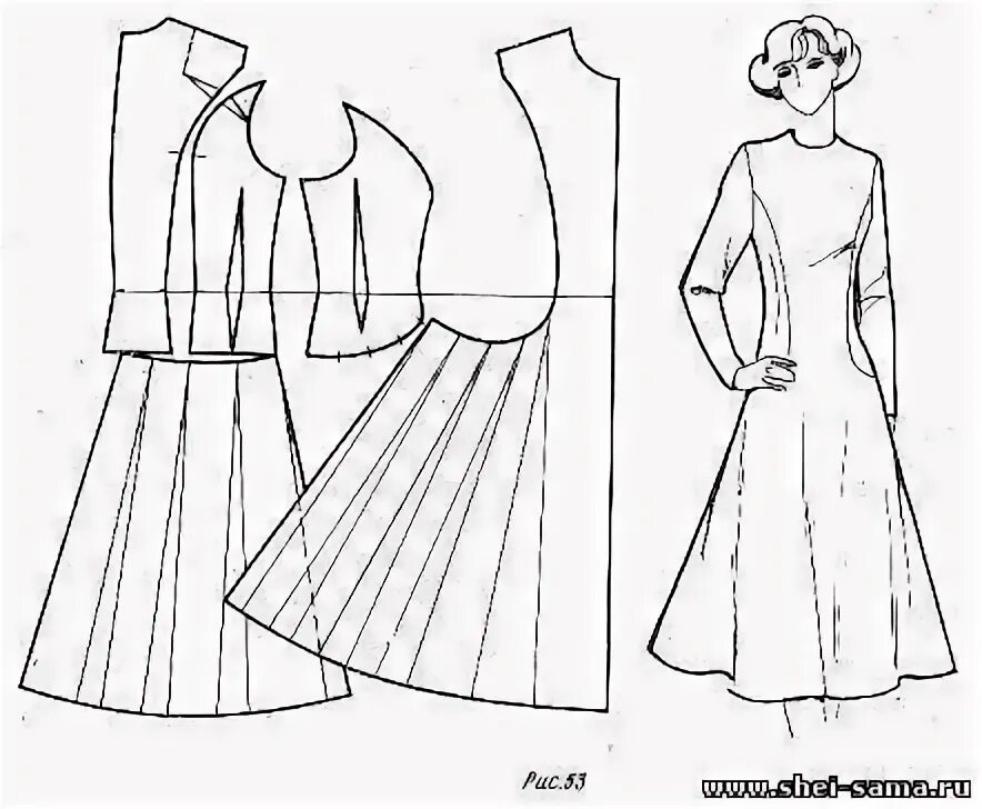 Приталенное расклешенное платье выкройка 17 Sew ideas clothing patterns, dress patterns, sewing clothes