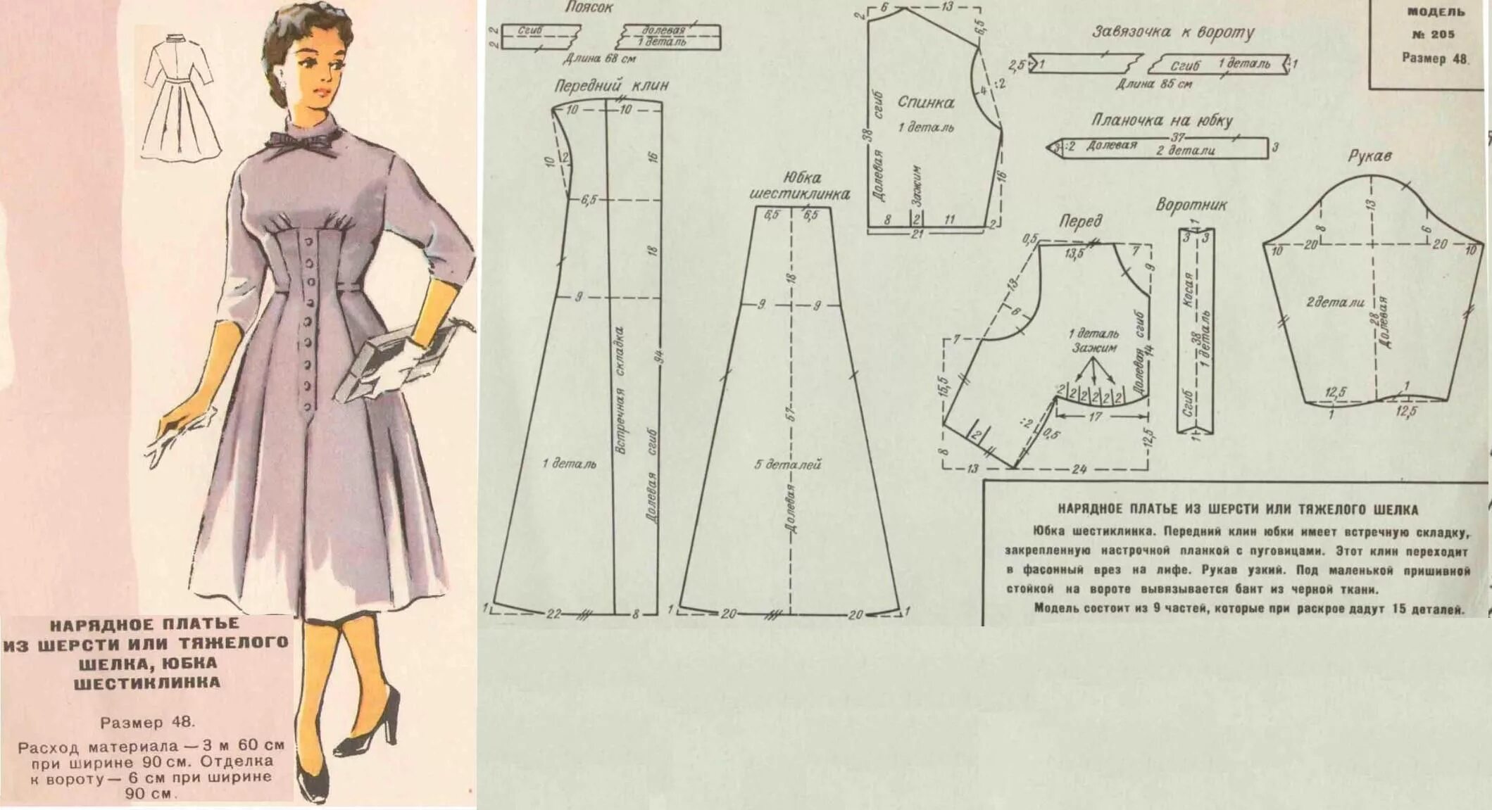 Приталенное расклешенное платье выкройка Pin by Irina on Выкройки 50-х годов. Sewing pattern shop, Vintage sewing pattern