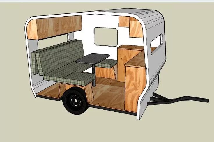 Прицеп дача для легкового автомобиля своими руками View topic - New Design - RetroBox Teardrop camper plans, Micro camper trailers,