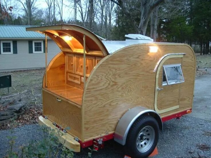 Прицеп дача для легкового автомобиля своими руками Compact Teardrop Trailer: Exciting Adventure in 11 Steps Teardrop trailer, Tiny 