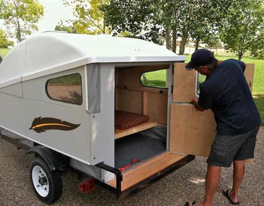 Прицеп дача сделать своими руками Teal shrinks its modular camper into a barebones $2500 car/motorcycle trailer Mo