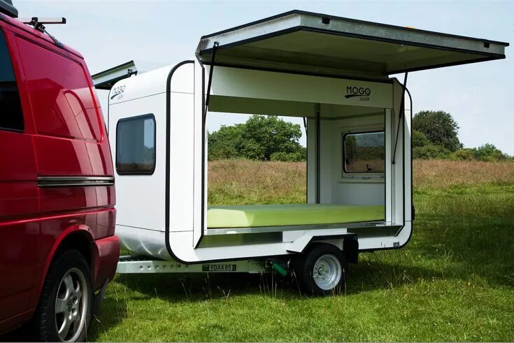 Прицеп дача своими руками Mogo Freedom - A Tiny Gull-Wing Travel Trailer by Matjaz Korosec Camping trailer