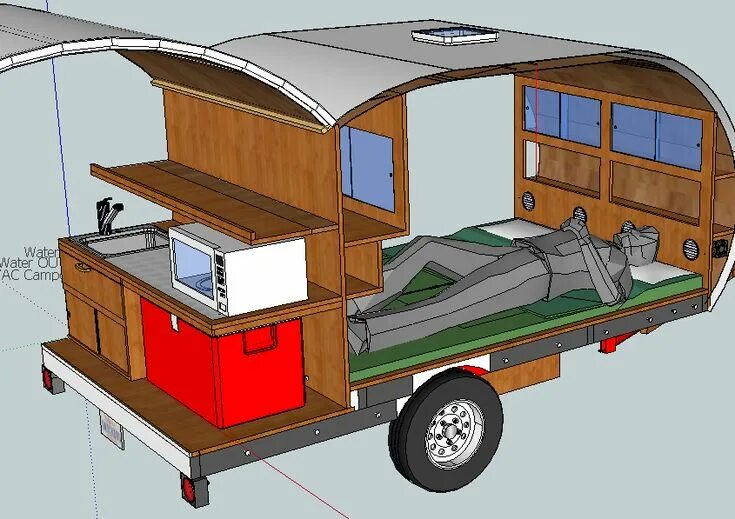 Прицеп дача своими руками из легкового прицепа Archivo de álbumes Teardrop camper, Teardrop camper trailer, Mini camper