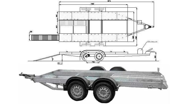 Прицеп для автомобиля своими руками чертежи Картинки ВЕС ДВУХОСНОГО ПРИЦЕПА