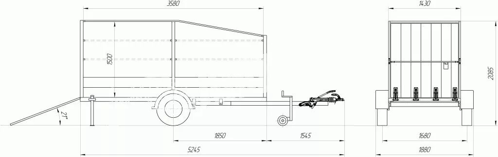 Прицеп для автомобиля своими руками чертежи Car trailers for water transportAutomechanical Plant LLC