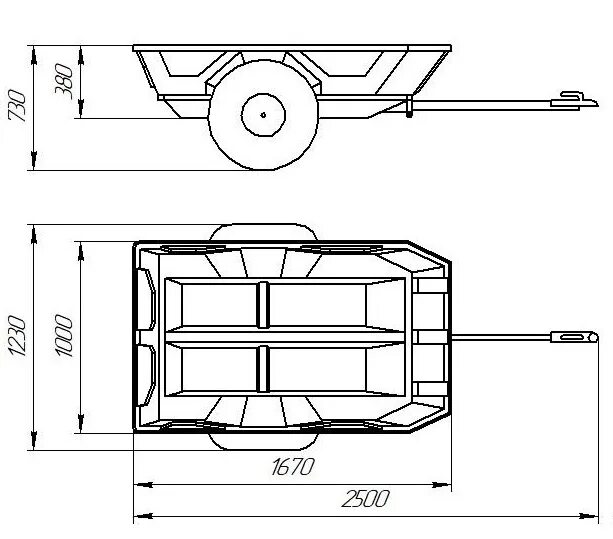 Прицеп для квадроцикла своими руками чертежи размеры Прицеп для квадроцикла Стандарт Ростин - MORE-MOTO.RU