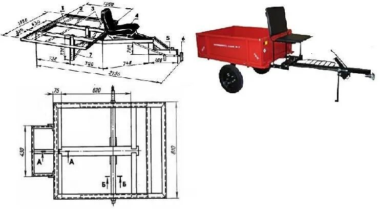 Прицеп для квадроцикла своими руками чертежи размеры Прицеп для мотоблока: тележка и прицепное устройство своими руками, тачка и теле