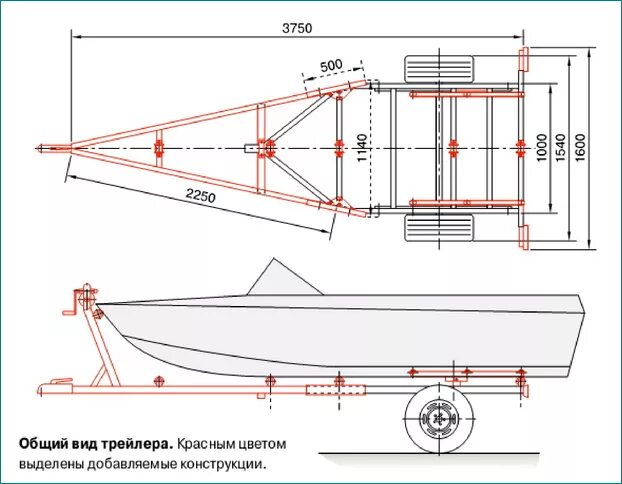 Прицеп для лодки своими руками чертежи Чертеж прицепа для лодки пвх фото, видео - 38rosta.ru