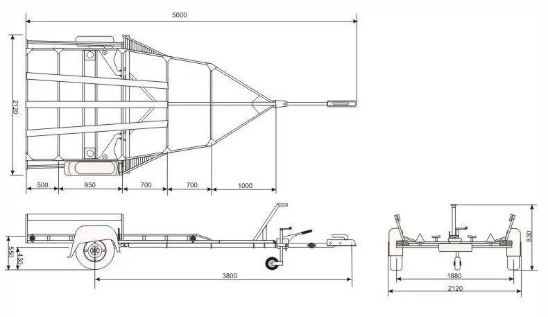 Прицеп для лодки своими руками чертежи размеры Прицеп для лодки чертежи и размеры
