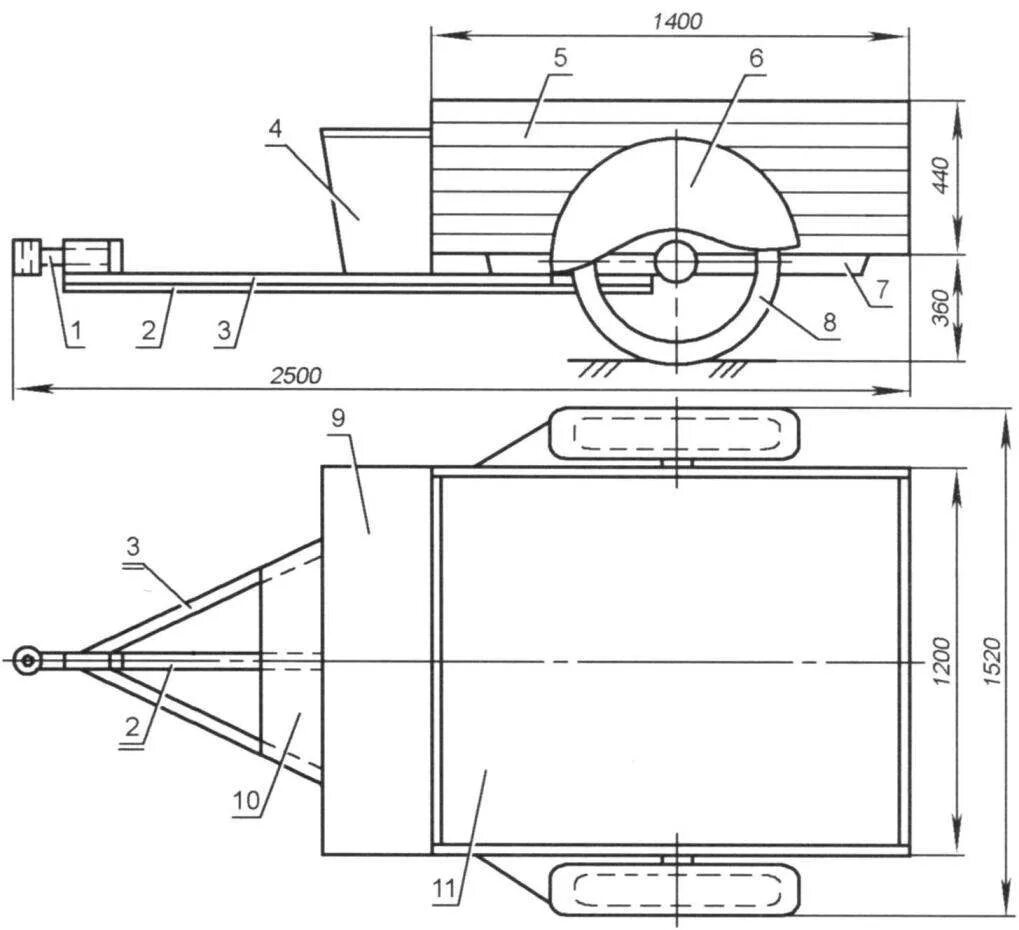 Прицеп для мотоблока своими руками чертежи И ПАХАРЬ, И ИЗВОЗЧИК МОДЕЛИСТ-КОНСТРУКТОР