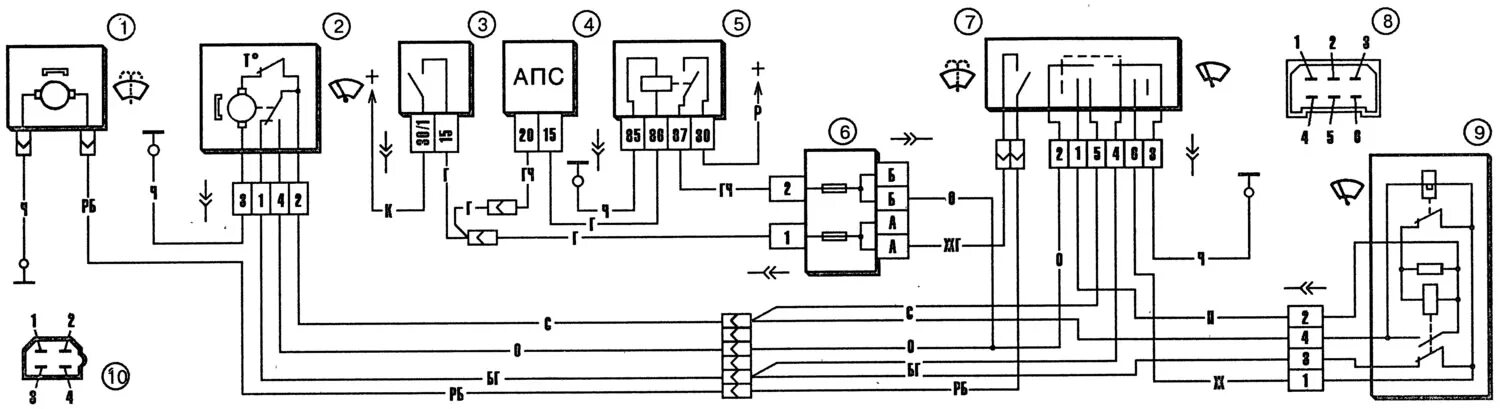 Привод заднего стеклоочистителя нива шевроле схема подключения Electrical equipment of the car VAZ-21215-10 (VAZ-21213 "Niva" 1994-2006 / Elect